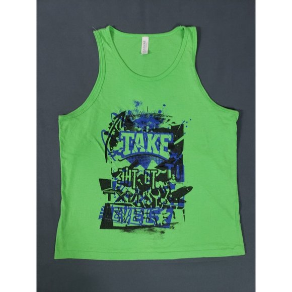 Canvas Junior Girls Green Tanktop Take It To The Next Level comfortable Youth L - Picture 1 of 9